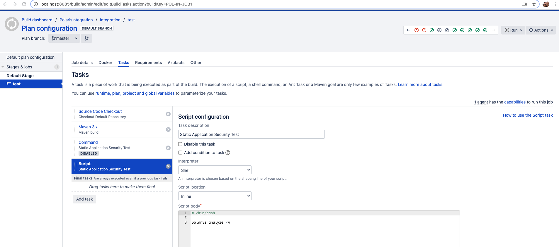 Coverity on Polaris with Bamboo integration